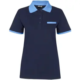 Ladies Caliber Golf Shirt Navy Front